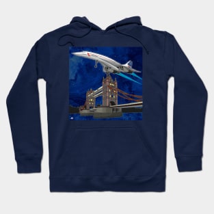 Concorde Flying beneath the Stars Hoodie